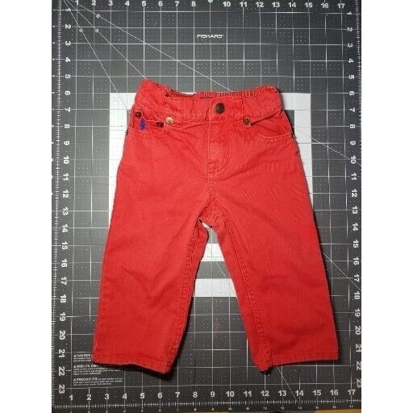 Polo Ralph Lauren Vintage Baby Unisex Cotton Pants Red Khaki 12 Months 12m GUC - Picture 4 of 6